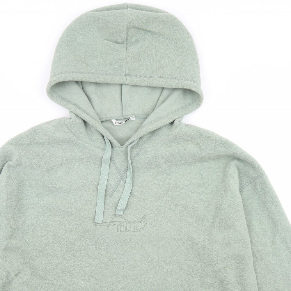 Pep&Co Womens Green  Polyester Pullover Hoodie Size M   - Beverley Hills