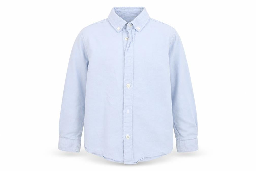 Primark Boys Blue  Cotton Basic Button-Up Size 5-6 Years Collared Button
