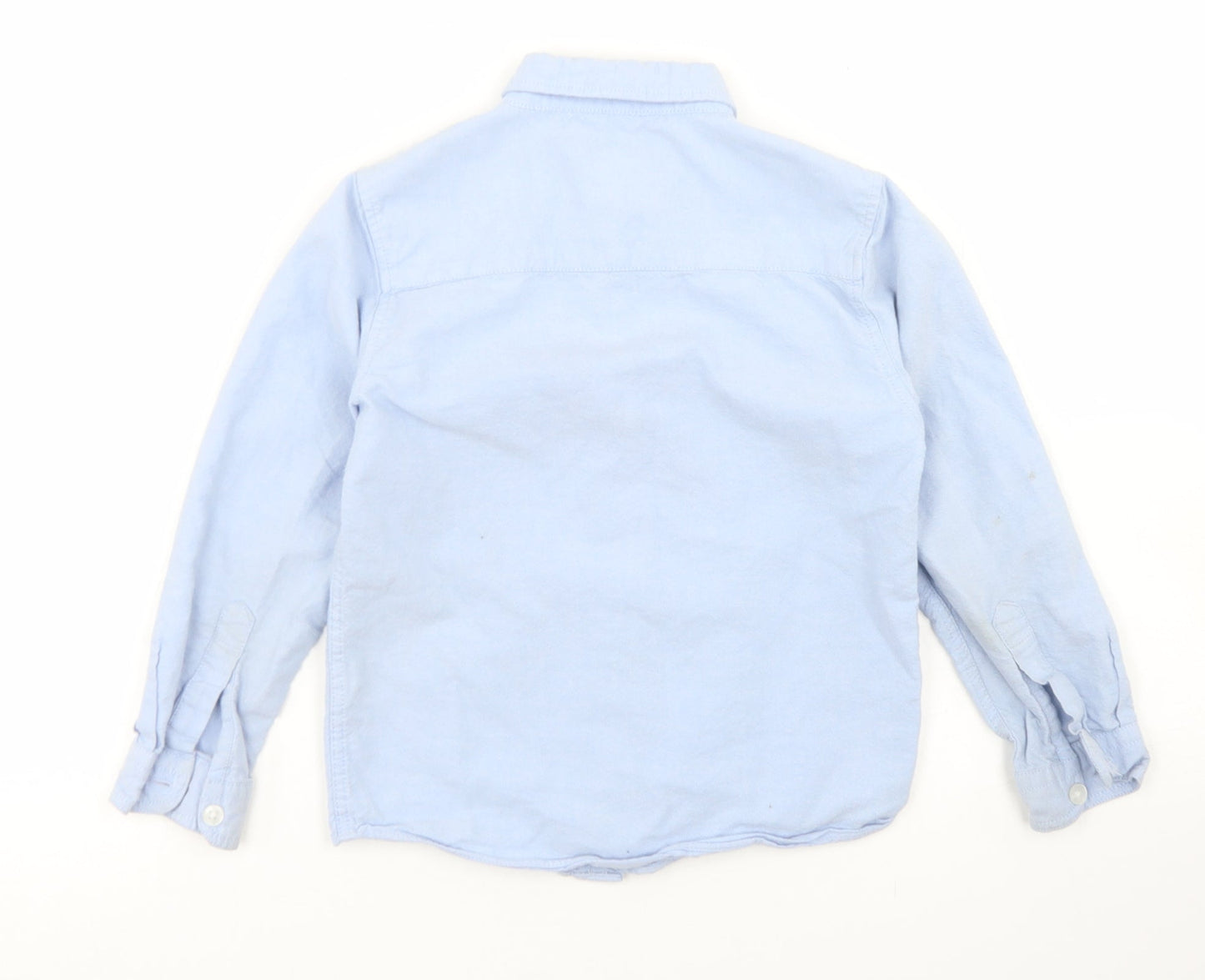 Primark Boys Blue  Cotton Basic Button-Up Size 5-6 Years Collared Button