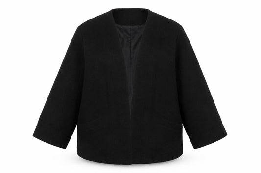 Marks & Spencer Womens Black V-Neck  Polyester Cardigan Jumper Size 14   - Open front
