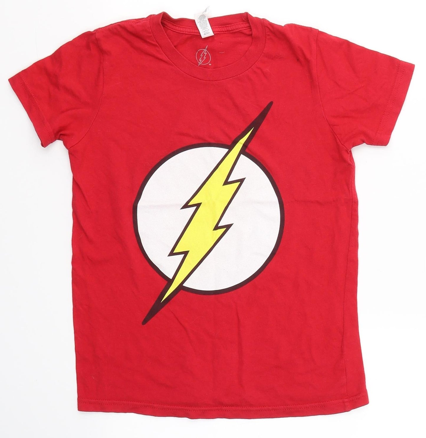 Canvas Boys Red  Cotton Basic T-Shirt Size M Round Neck  - Flash
