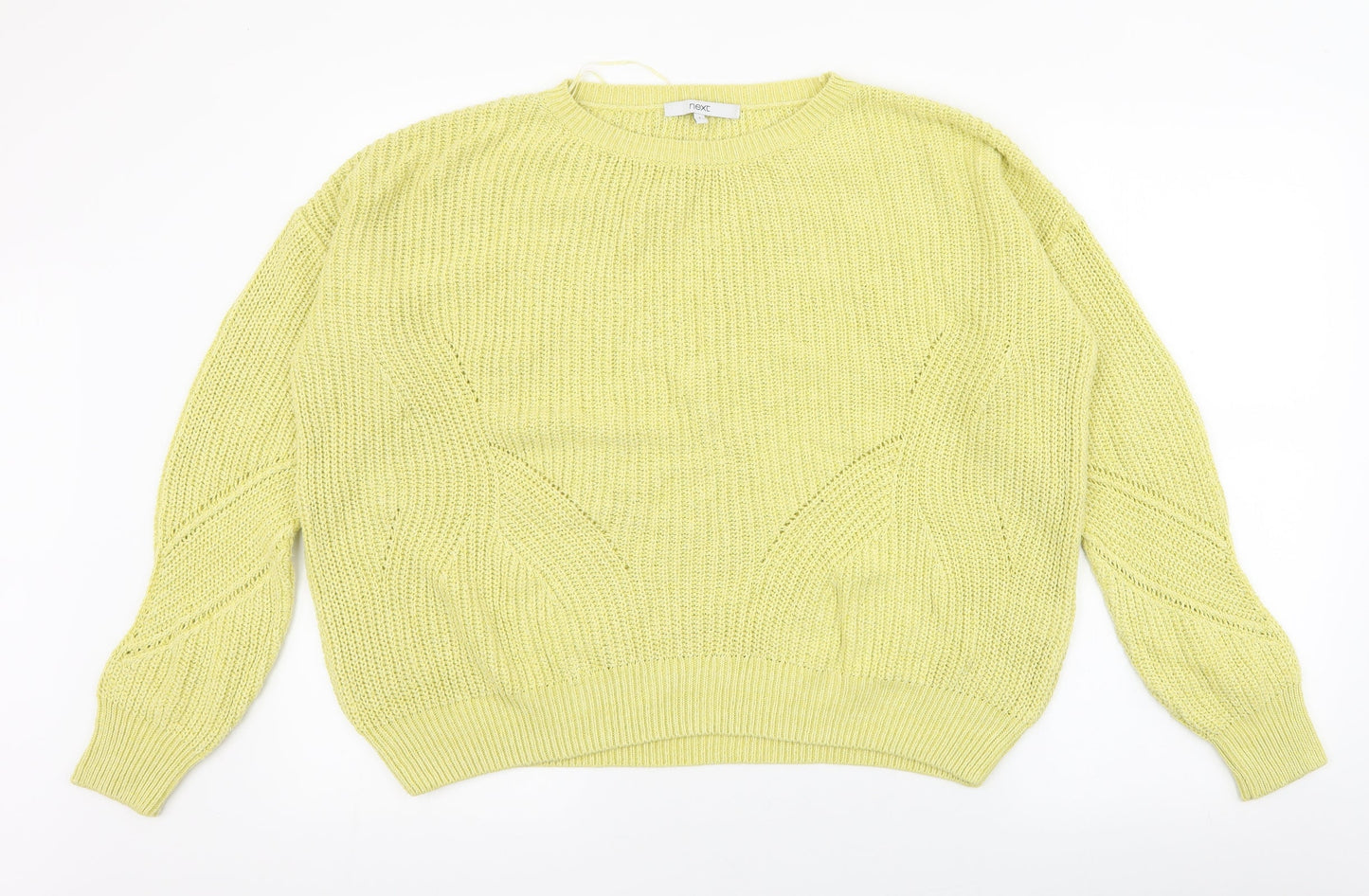 NEXT Womens Green Round Neck  Acrylic Pullover Jumper Size S
