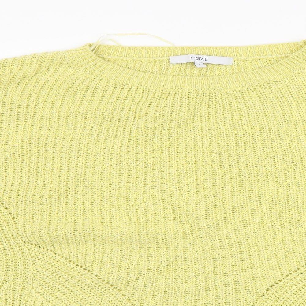 NEXT Womens Green Round Neck  Acrylic Pullover Jumper Size S