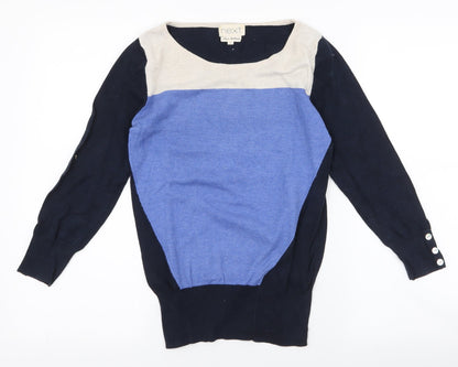 Next Womens Multicoloured Round Neck  Cotton Pullover Jumper Size 6