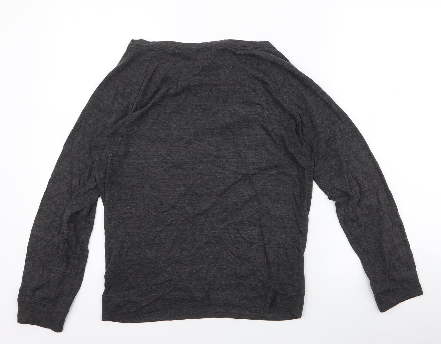 H&M Womens Grey  Polyester Pullover Sweatshirt Size S  Pullover