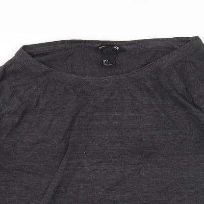 H&M Womens Grey  Polyester Pullover Sweatshirt Size S  Pullover