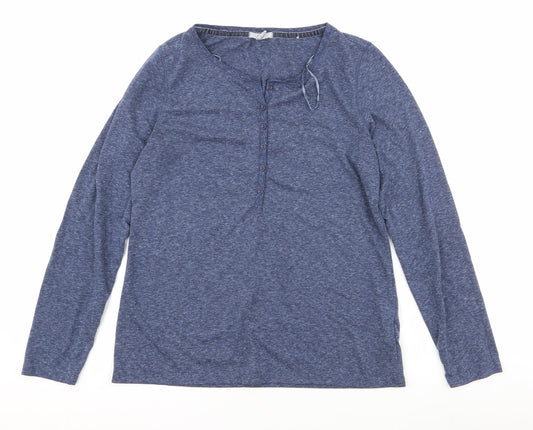 Espirit Womens Blue  Polyester Jersey T-Shirt Size S Round Neck