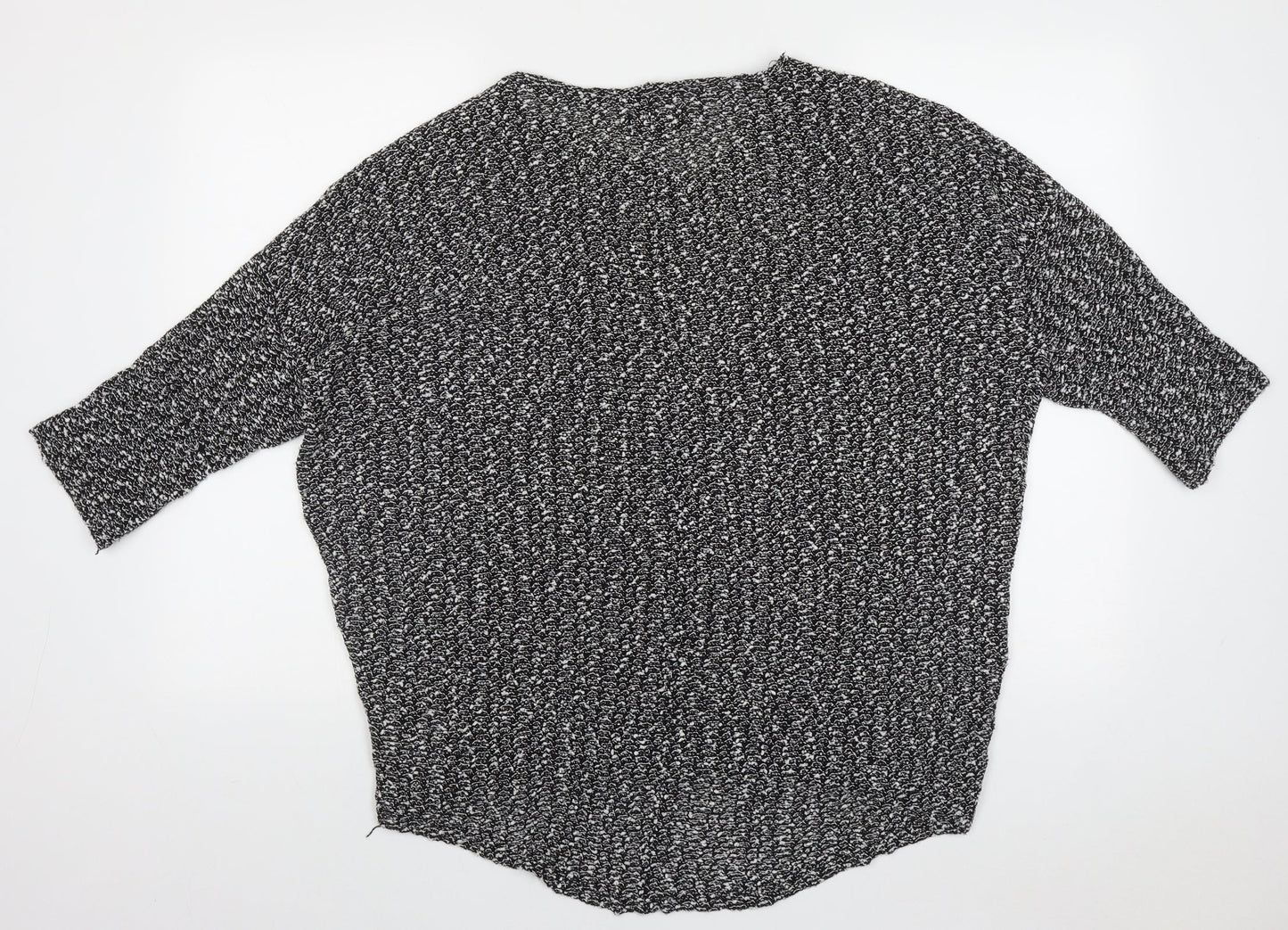 New Look Womens Black Crew Neck  Polyester Pullover Jumper Size 14
