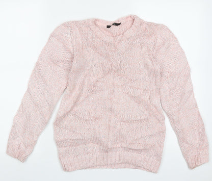 George Girls Pink Crew Neck  Polyester Pullover Jumper Size 10-11 Years  Pullover