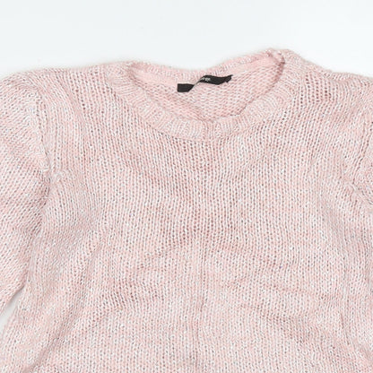 George Girls Pink Crew Neck  Polyester Pullover Jumper Size 10-11 Years  Pullover