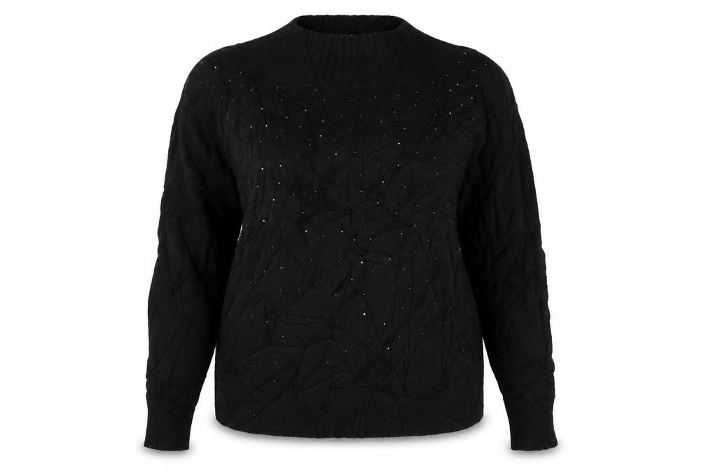 Finery Womens Black Crew Neck  Polyamide Pullover Jumper Size XL