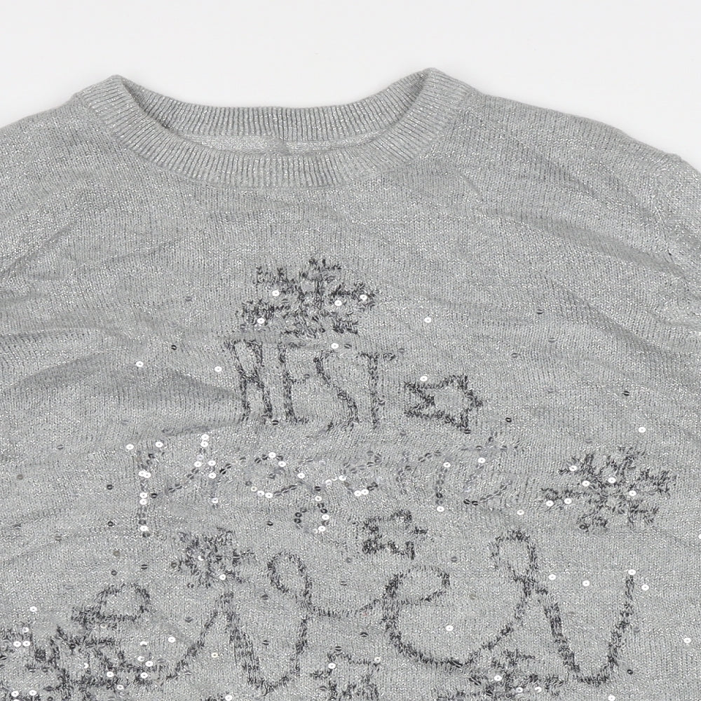 Blooming Marvellous Womens Grey Crew Neck  Cotton Pullover Jumper Size L