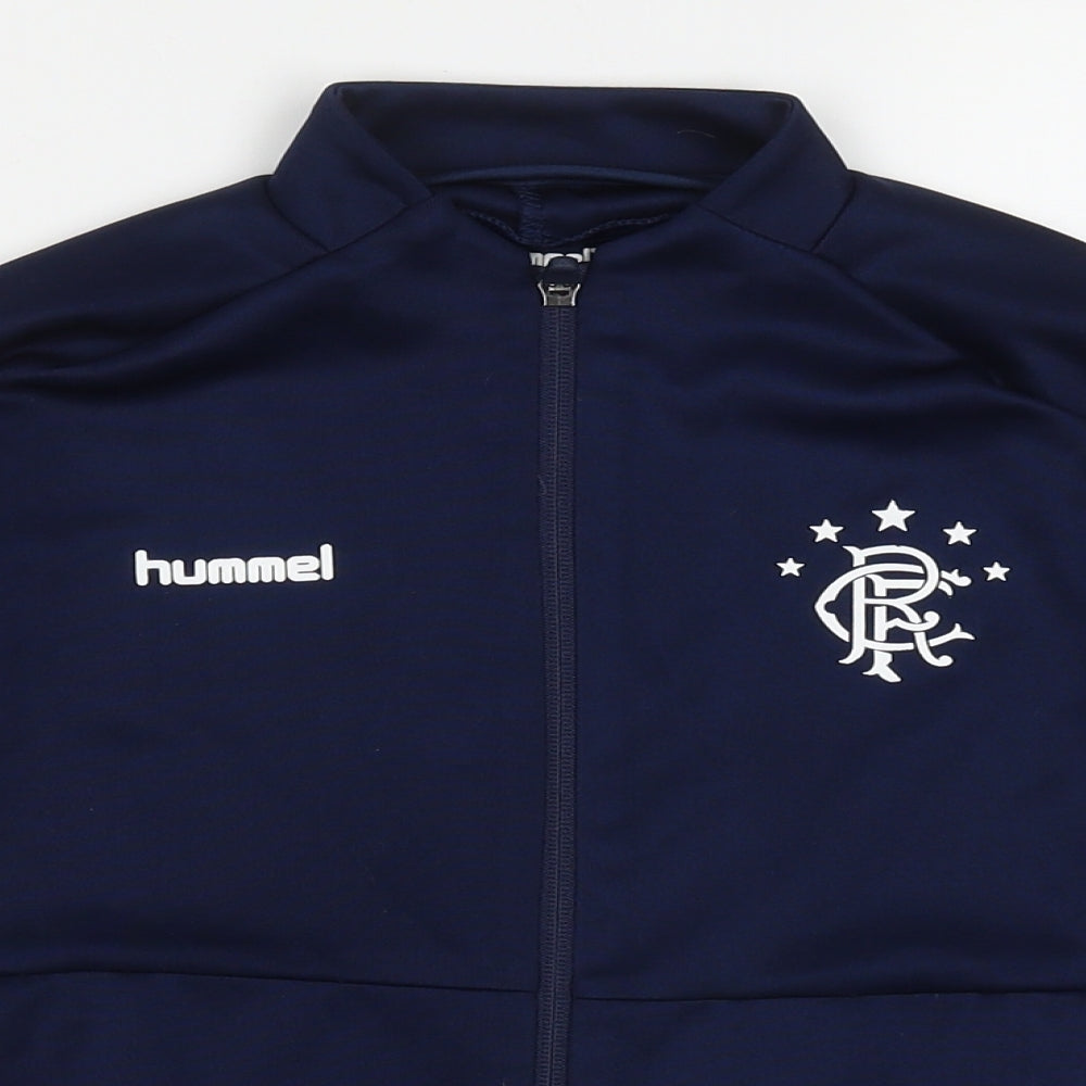 Hummel Boys Blue  Polyester Full Zip  Size 10 Years  Zip