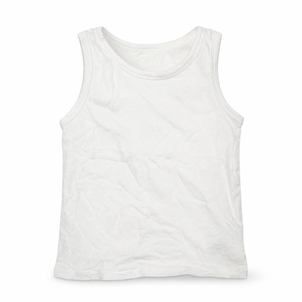 Mothercare Boys White  Cotton Basic Tank Size 4-5 Years Round Neck Pullover