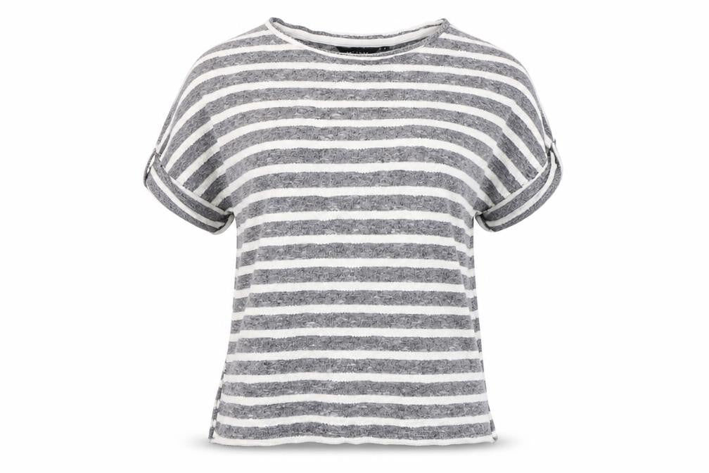 New Look Womens Multicoloured Round Neck Striped Cotton Pullover Jumper Size 8