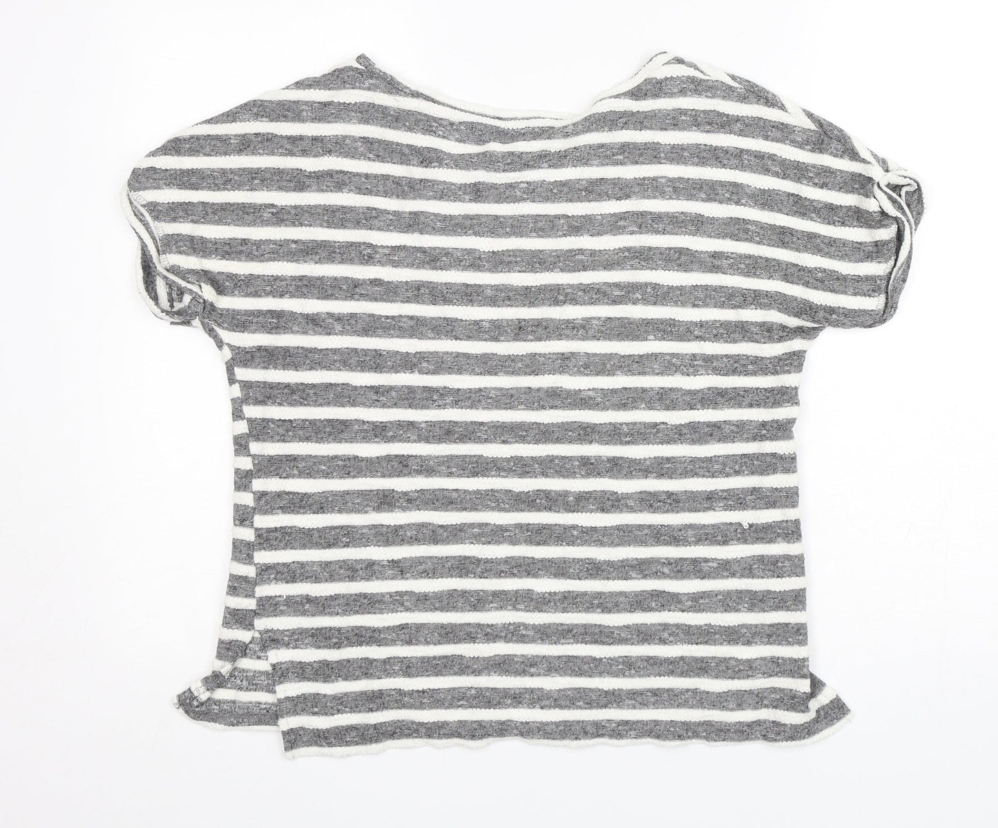 New Look Womens Multicoloured Round Neck Striped Cotton Pullover Jumper Size 8
