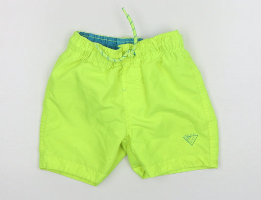 Primark Boys Green  Polyester Bermuda Shorts Size 3-4 Years  Regular Drawstring - Swim Shorts