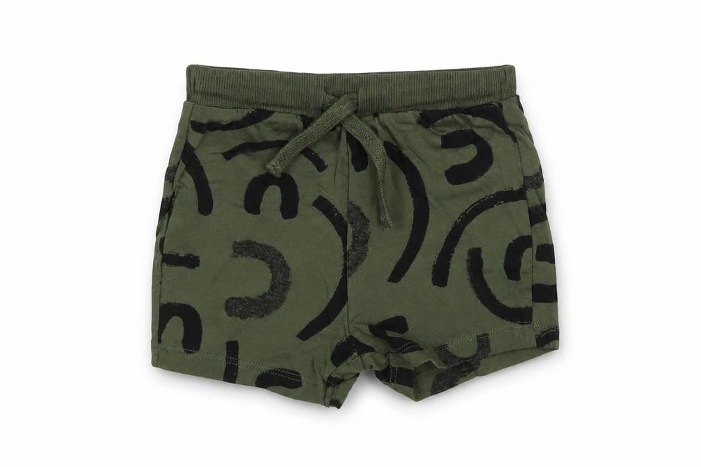 F&F Baby Green Geometric Cotton Jogger Leggings Size 3-6 Months  Drawstring