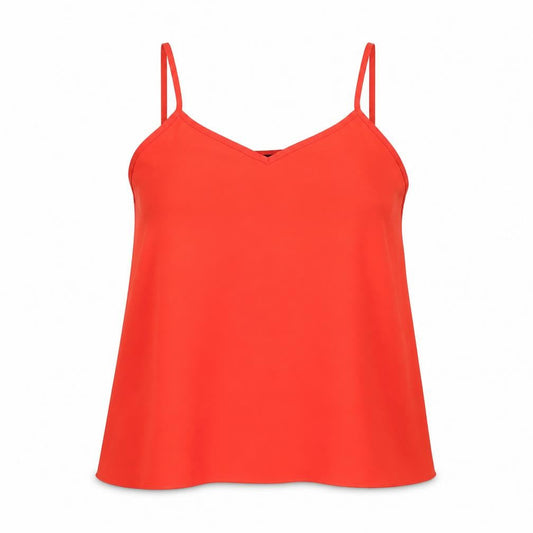 New Look Womens Red  Polyester Camisole Blouse Size 8 Round Neck