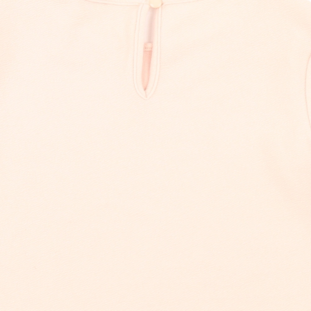 915 Generation Girls Pink  Polyester Cropped Blouse Size 11 Years Round Neck Button