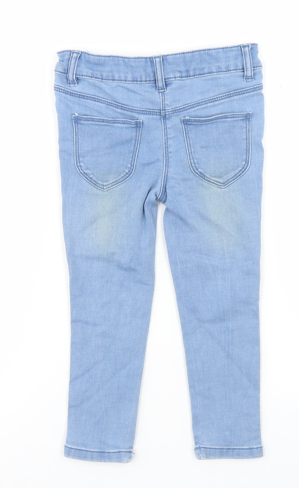 Matalan Girls Blue  Cotton Skinny Jeans Size 4 Years  Regular Button