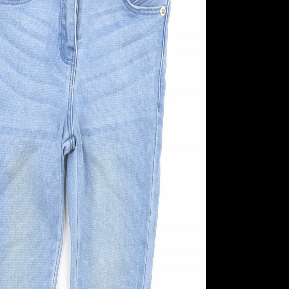 Matalan Girls Blue  Cotton Skinny Jeans Size 4 Years  Regular Button