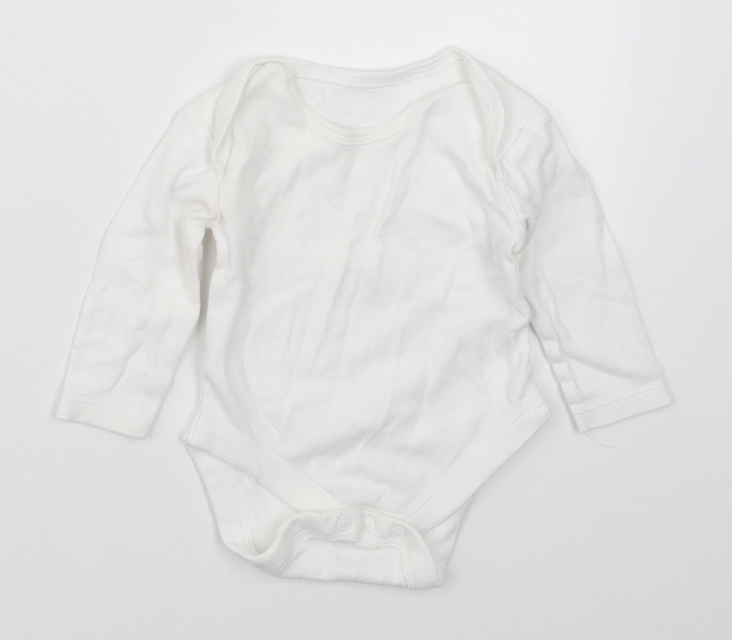 Dunnes Baby White  Cotton Babygrow One-Piece Size 3-6 Months  Button