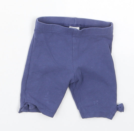 NEXT Girls Blue  Cotton Cropped Leggings Size 3-6 Months