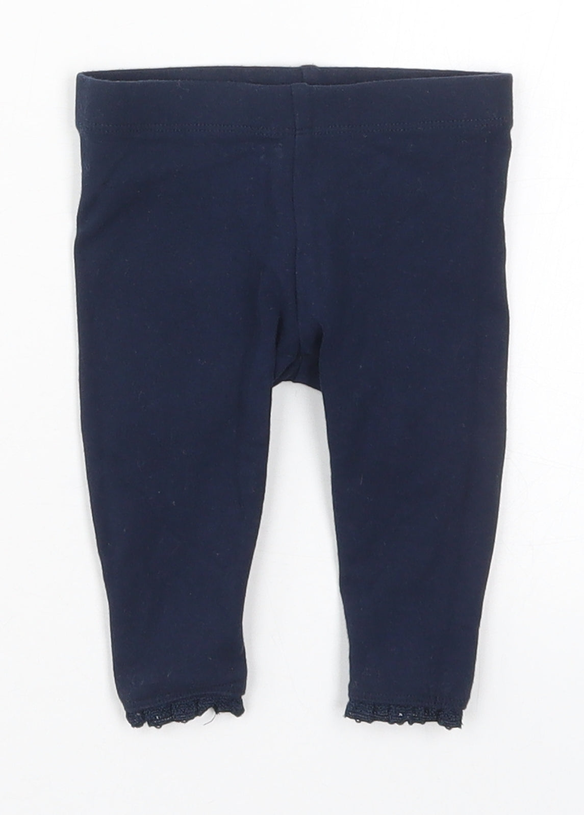 NEXT Girls Blue  Cotton Capri Leggings Size 3-6 Months