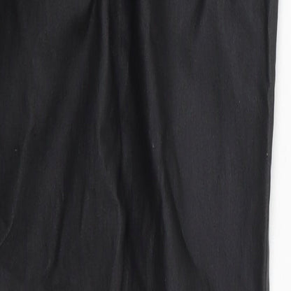 Denim Co Womens Black  Viscose Trousers  Size 8 L28 in Regular Button