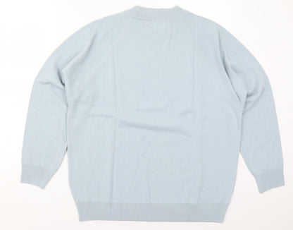 Preloved Classics Womens Blue Round Neck  Acrylic Pullover Jumper Size 16 - Back