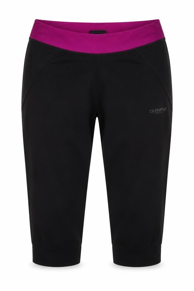 Olympus Womens Black  Polyester Compression Shorts Size 8 L16 in Regular