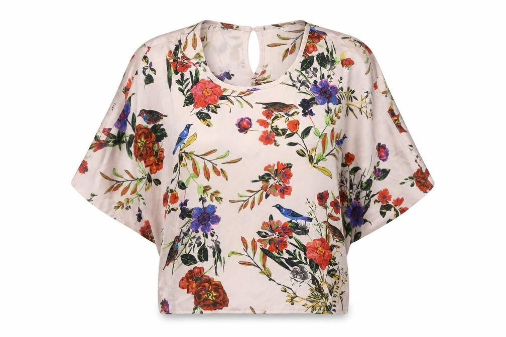 New Look Womens Beige  Polyester Basic Blouse Size 8 Round Neck - Open Sleeve