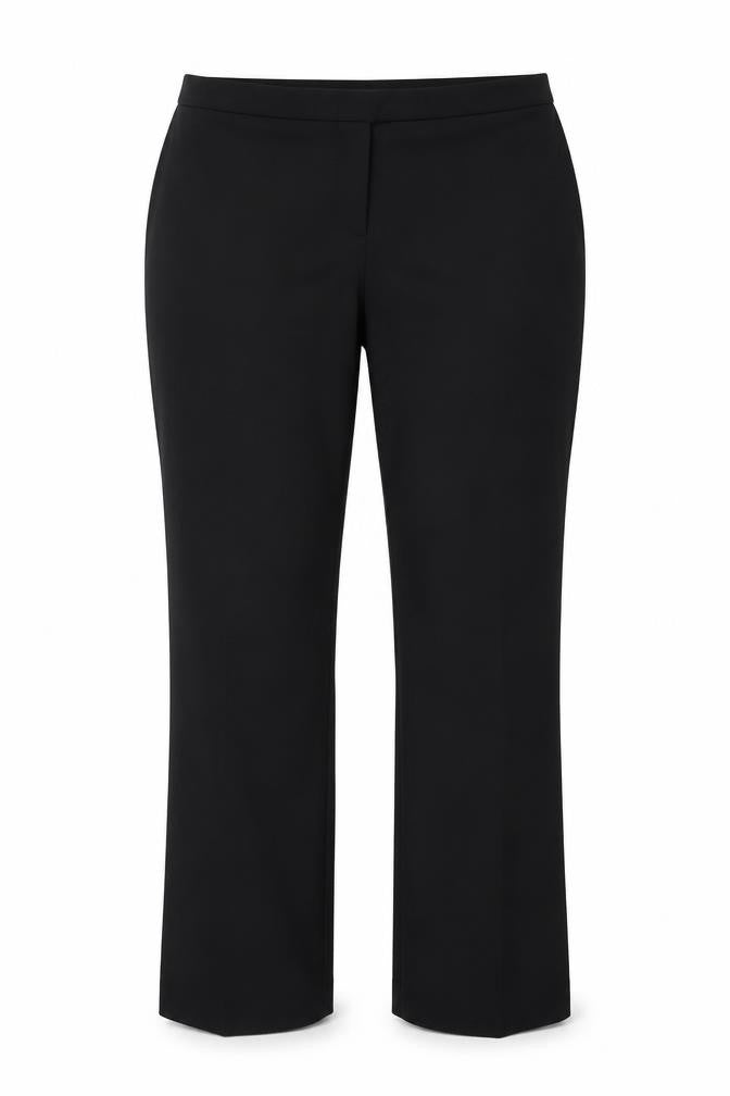 F&F Womens Black  Polyester Dress Pants Trousers Size 14 L30.5 in Regular Zip