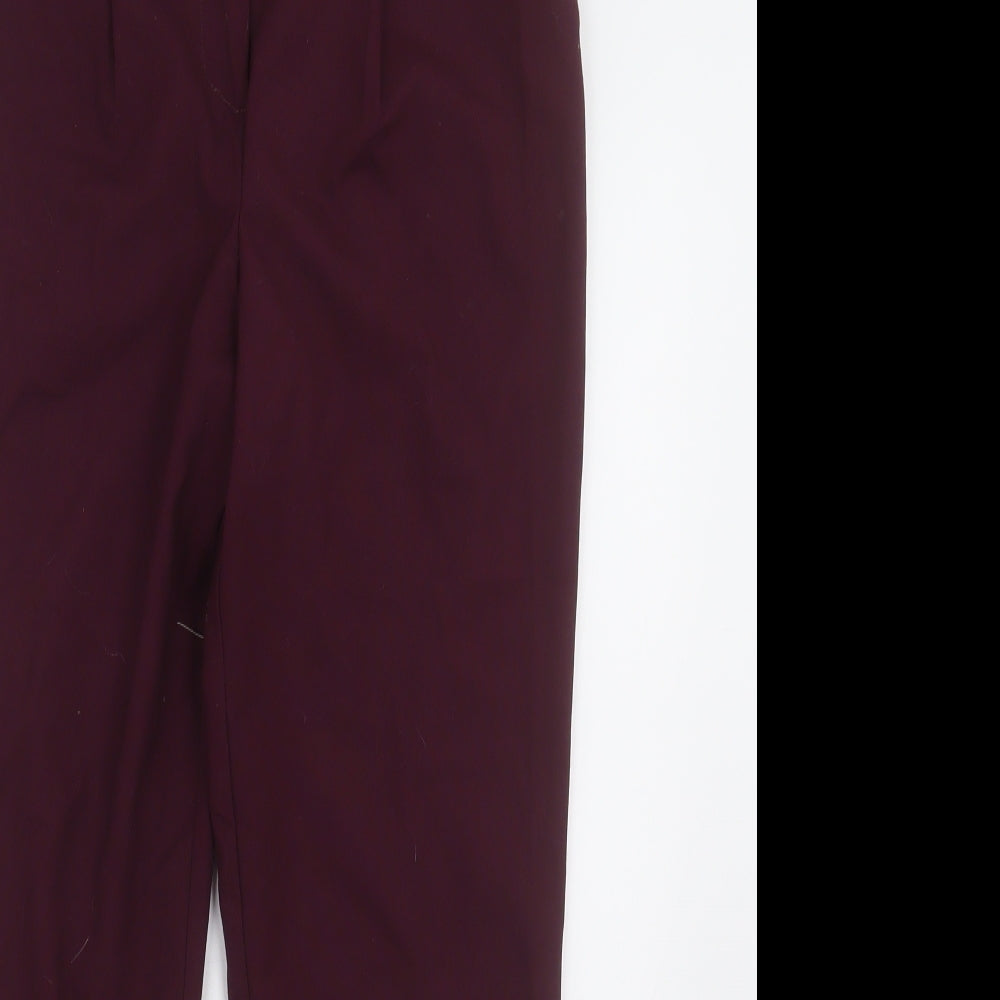 New Look Womens Purple  Polyester Trousers  Size 6 L27 in Regular Hook & Eye