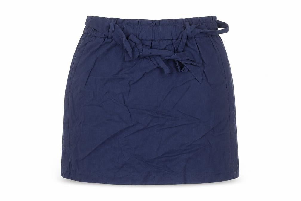 Topshop Womens Blue  Lyocell A-Line Skirt Size 8   Tie