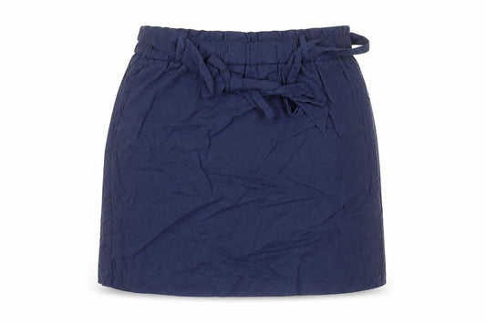 Topshop Womens Blue  Lyocell A-Line Skirt Size 8   Tie
