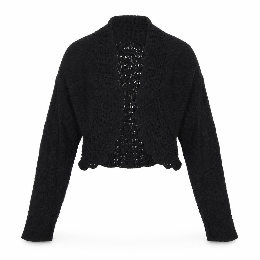 AMARANTO Womens Black V-Neck  Acrylic Cardigan Jumper Size 16