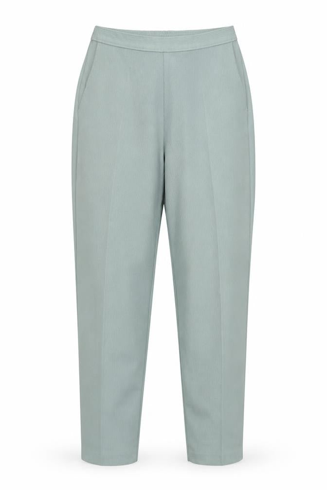 Slimma Womens Green  Polyester Trousers  Size 14 L29 in Regular