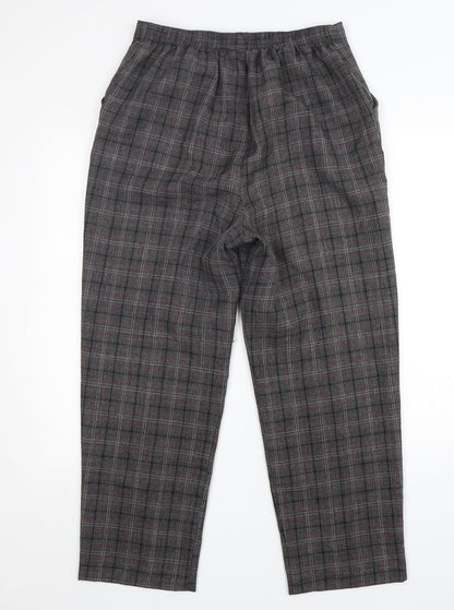 Preloved Epilogue Womens Grey Check Polyester Trousers  Size 12 L27 in Regular - Back