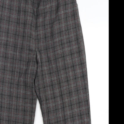 Preloved Epilogue Womens Grey Check Polyester Trousers  Size 12 L27 in Regular - Detail