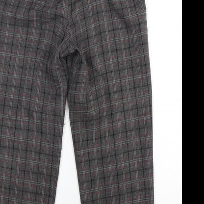 Preloved Epilogue Womens Grey Check Polyester Trousers  Size 12 L27 in Regular - Label