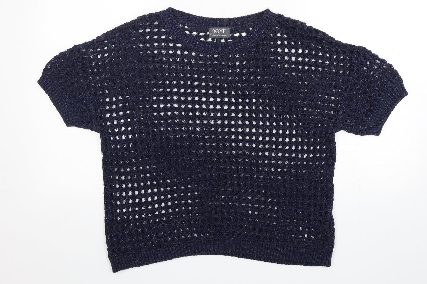 NEXT Womens Blue Round Neck  Cotton Pullover Jumper Size L