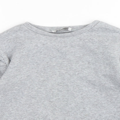 Jeff & Co Girls Grey  Polyester Pullover Sweatshirt Size 7-8 Years  Pullover
