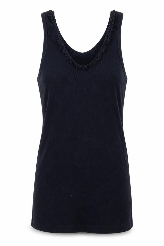 Gap Womens Blue  Cotton Basic Tank Size M Round Neck