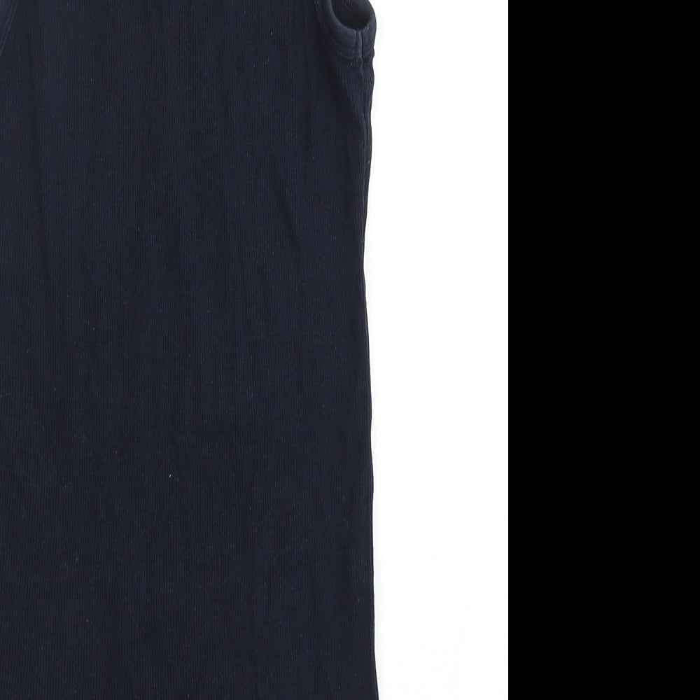 Gap Womens Blue  Cotton Basic Tank Size M Round Neck