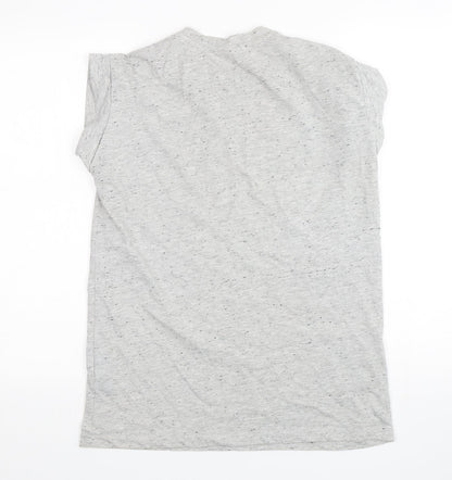 Preloved Atmosphere Womens Grey  Polyester Basic T-Shirt Size 12 Round Neck - Back