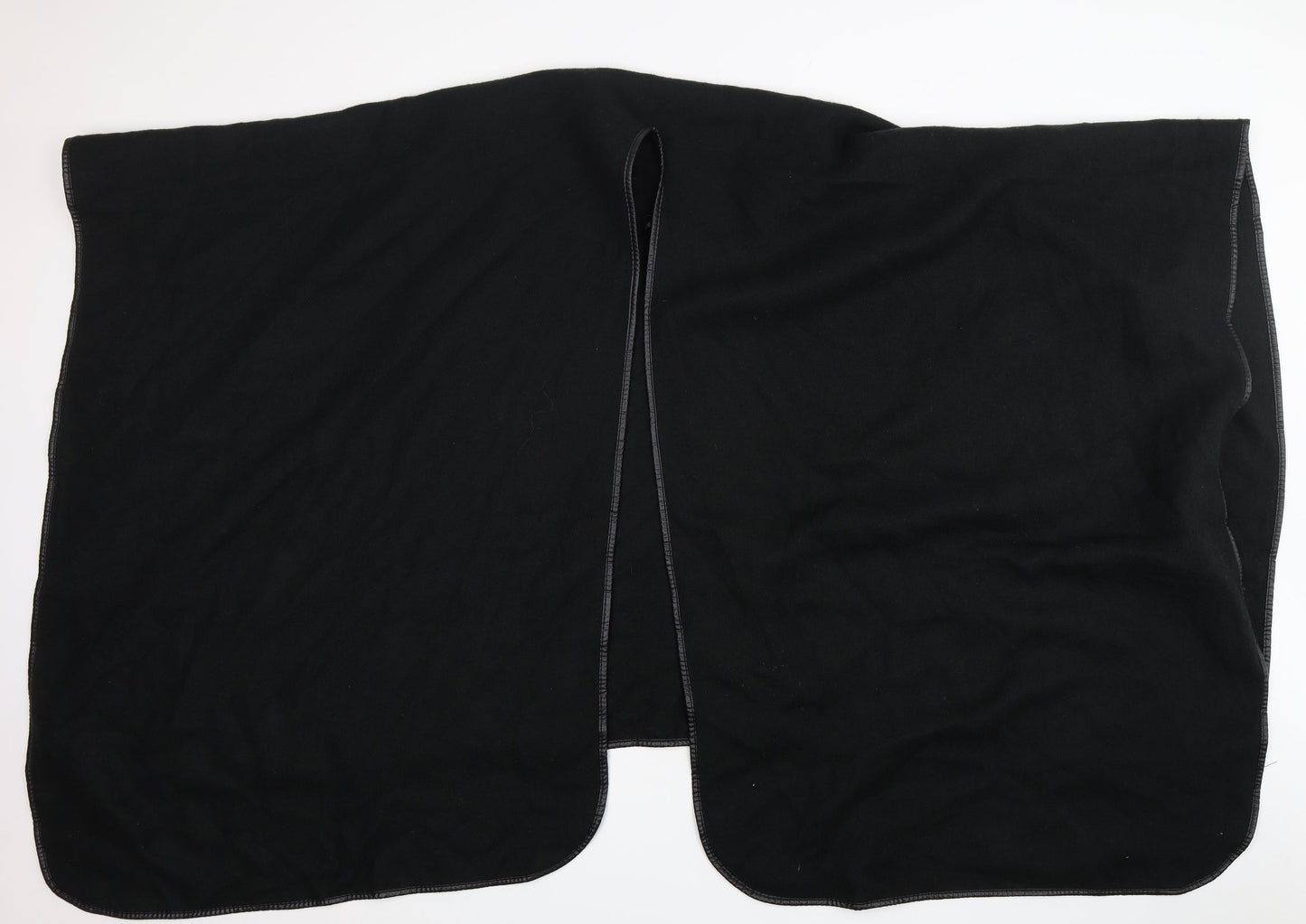 Preworn  Womens Black V-Neck  Acrylic Cape Jumper One Size
