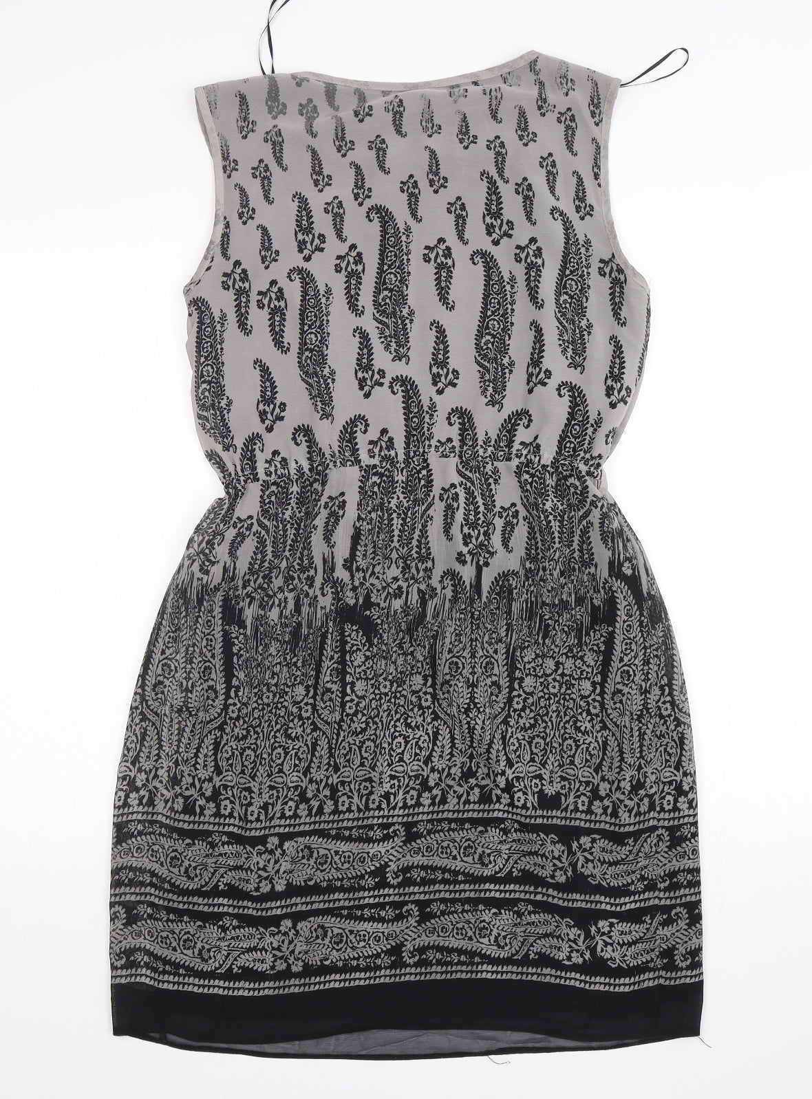 F&F Womens Multicoloured Paisley Polyester Shift  Size 10  Round Neck Pullover