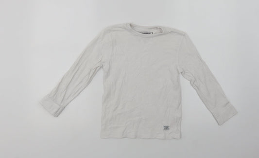 Blue Zoo Boys White  Cotton Basic T-Shirt Size 6-7 Years Crew Neck